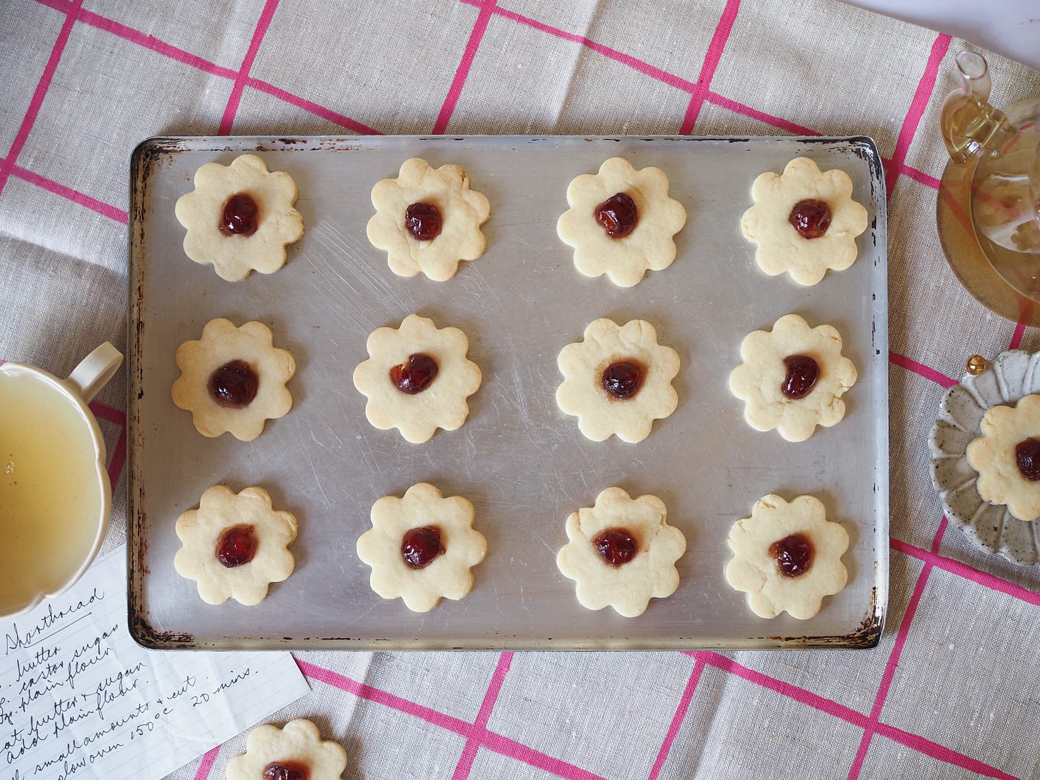 shortbread with glacé cherries