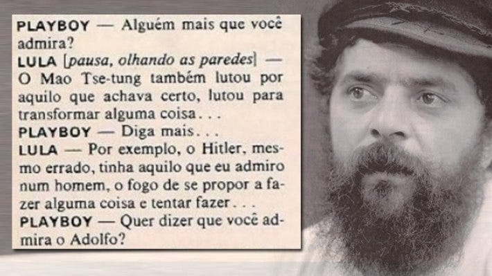 Olha aí petistas!!! Assistam a entrevista memorável de Lula em 1979  elogiando Adolfo Hitler - Donny Silva