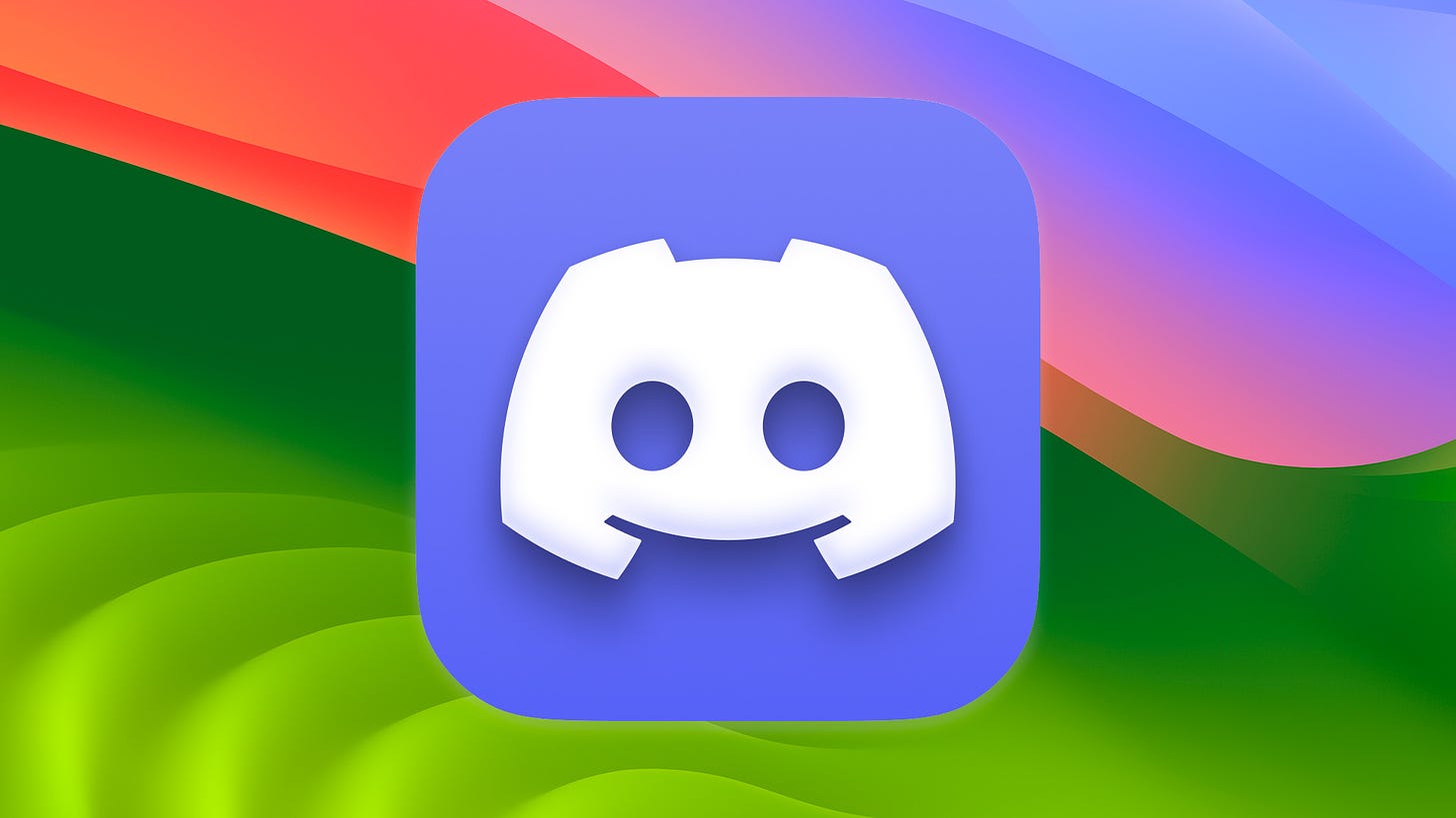 Discord icon on macOS wallpaper