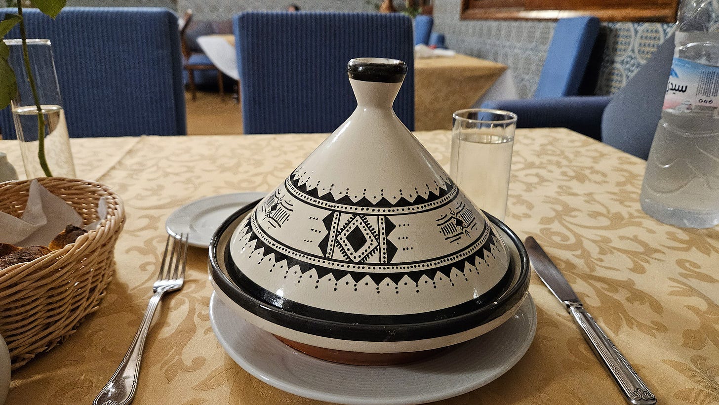 Table setting at Villa Quieta, Essaouria, Morocco