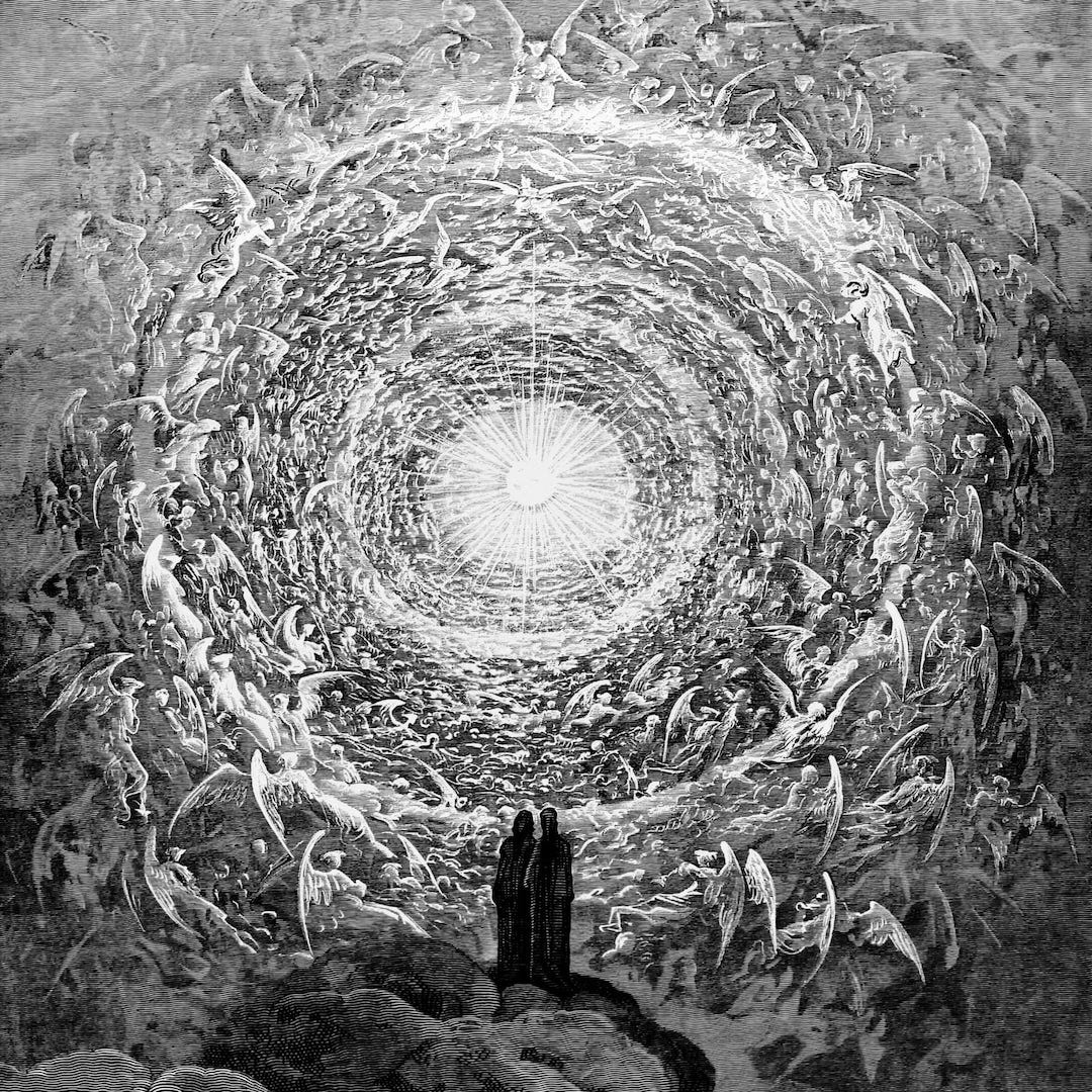 Gustave Dore the White Rose Vision of the Empyrean Divine Comedy Print  Poster - Etsy