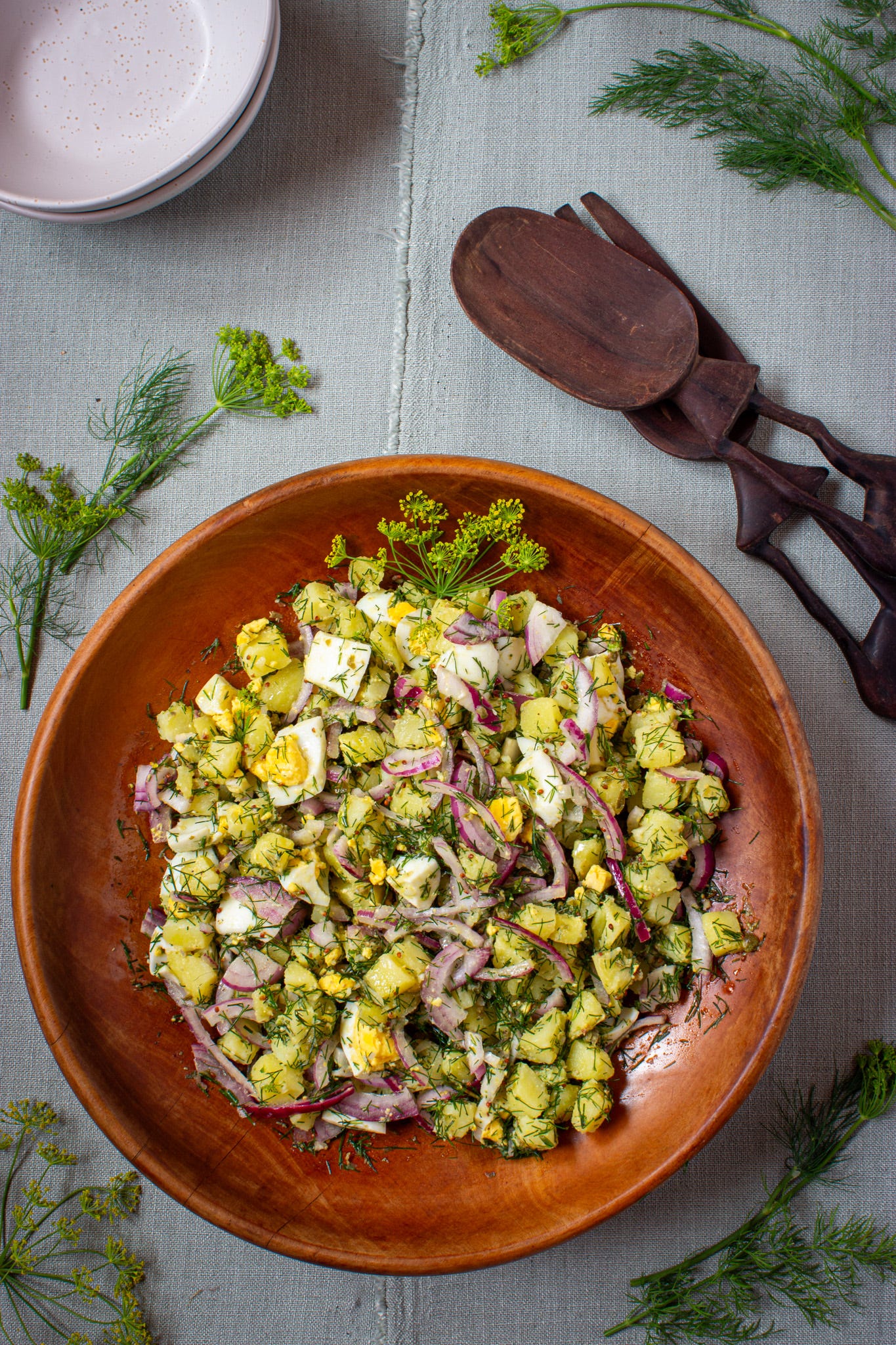 Potato, Red Onion & Egg Salad with Dill Vinaigrette