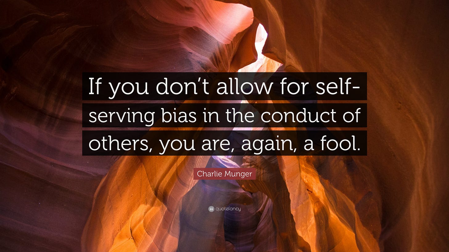Best of Self Serving Bias Quotes - family quotes