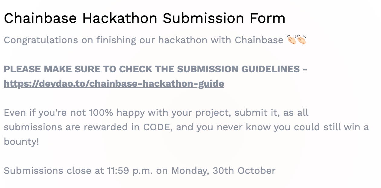 Chainbase Hackathon Submission Form