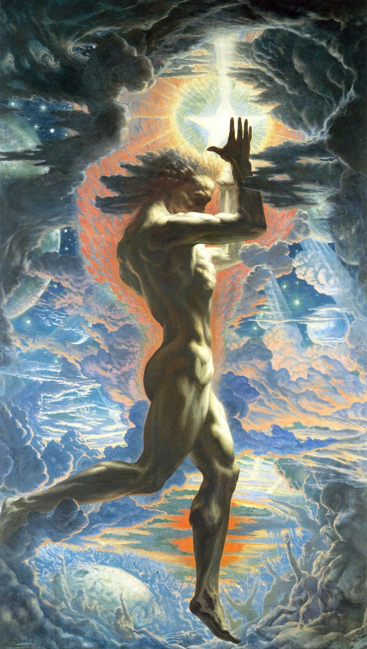 Prometheus, 1907, 250×500 cm by Jean Delville: History, Analysis ...
