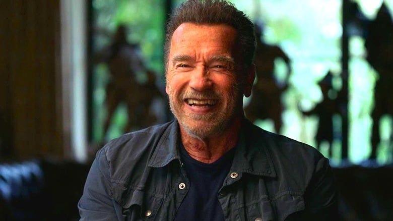 Arnold Schwarzenegger smiling