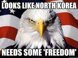 Looks like north Korea Needs some 'Freedom' - Freedom Eagle - quickmeme