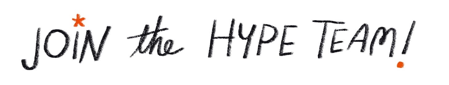 Handwritten text says Join the Hype Team!