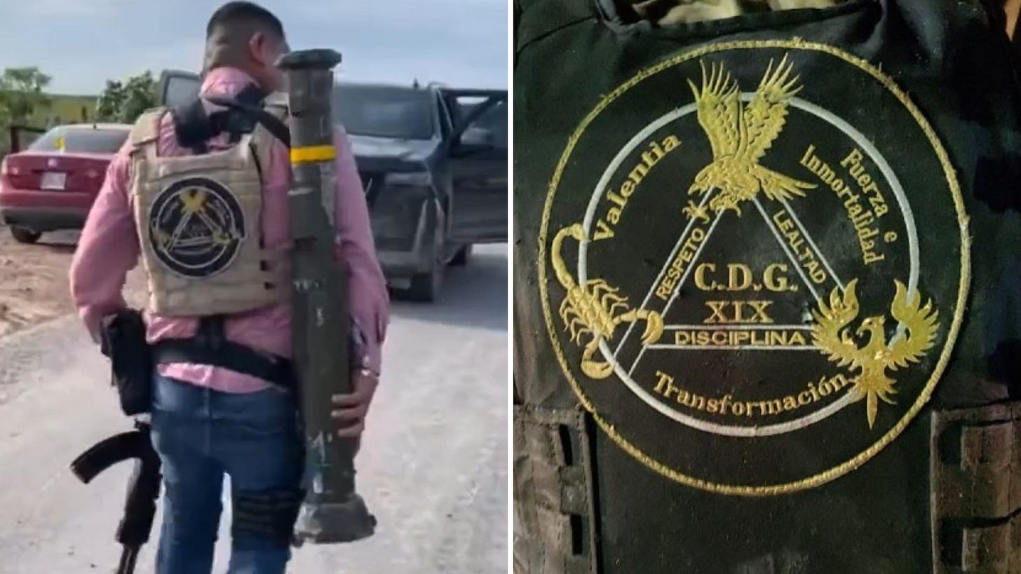 Sicario del Cártel del Golfo fue captado con un lanzacohetes en un retén de  Tamaulipas a plena luz del día - Infobae