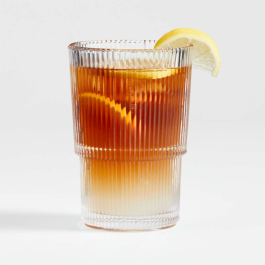 Atwell Stackable Ribbed Highball Glass (Open Larger View)