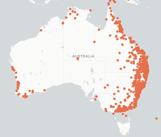 Solanum americanum distribution map.png