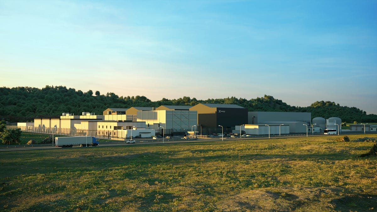 An image of X Energy's XE-100 nuclear reactors