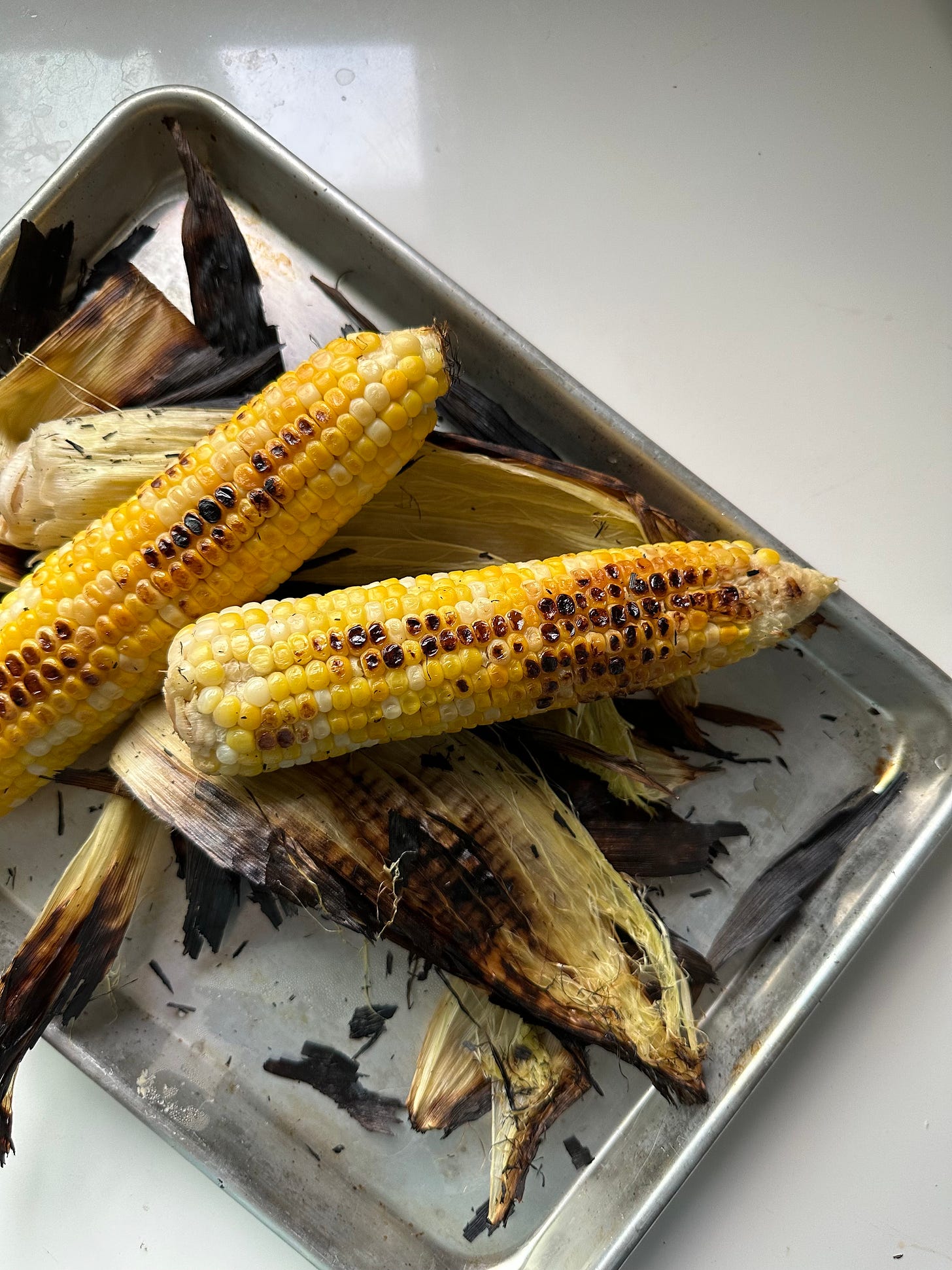 perfectly grilled corn on the cob