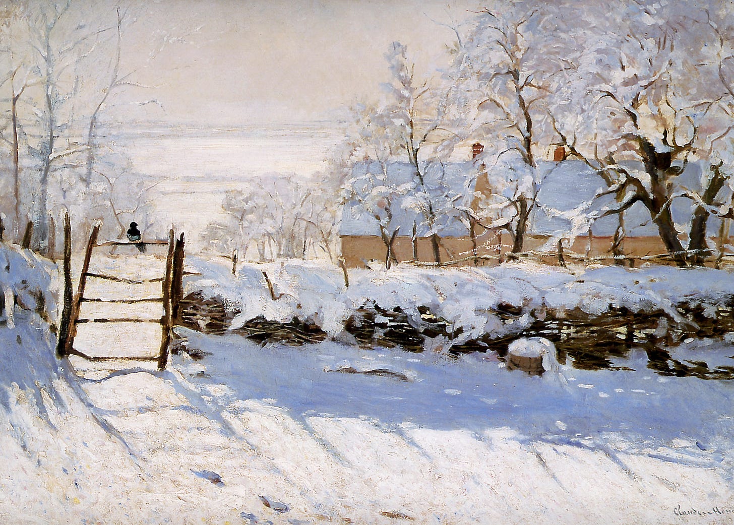 The Magpie by Claude Monet (1869)