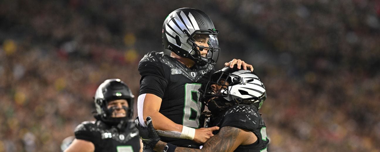 Gabriel carries Ducks in wild finish vs. Buckeyes