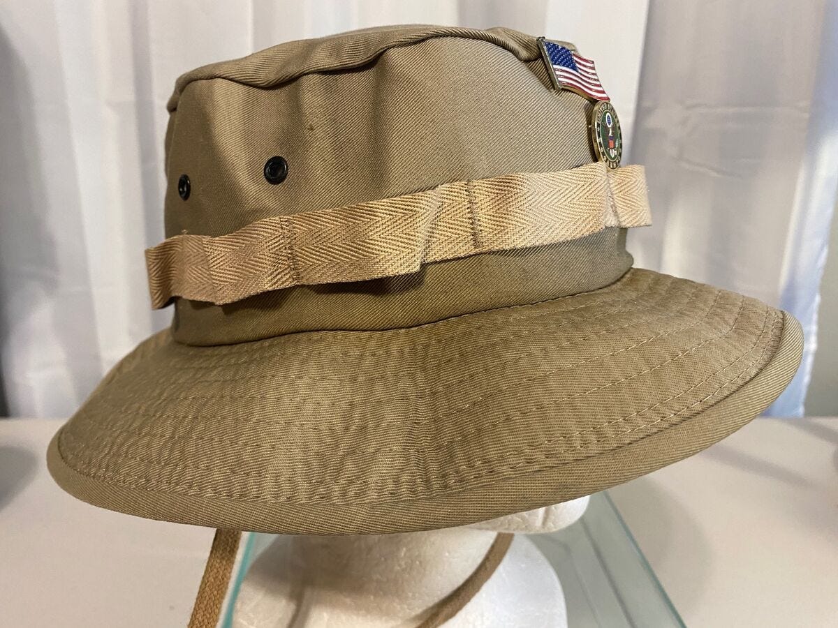 Official Military Tan Floppy Jungle Hat Fixed Size Small Pre-Owned | eBay