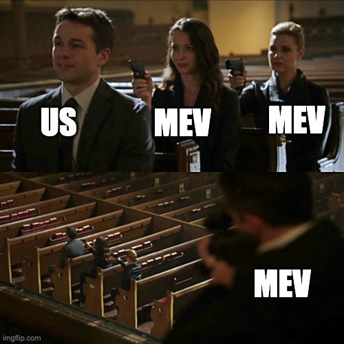 Assassination chain |  US; MEV; MEV; MEV | image tagged in assassination chain | made w/ Imgflip meme maker