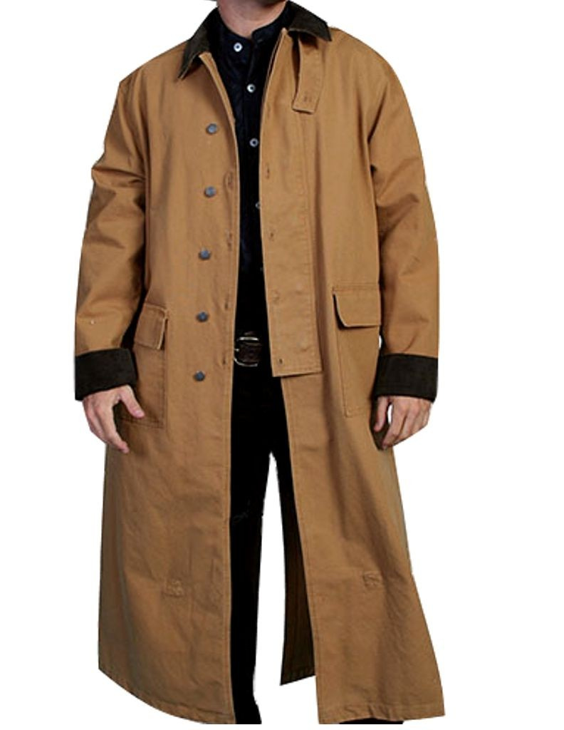 Scully Men's Old West Canvas Duster Jacket