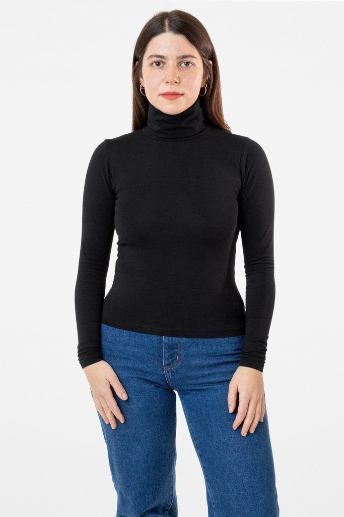 8306 - Cotton Spandex Turtleneck | Turtle neck, Fitted turtleneck ...