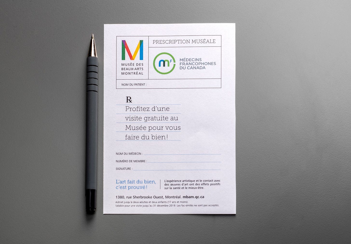 Prescriptions muséales MBAM-MFdC : des visites au musée prescrites par des  médecins à leurs patients