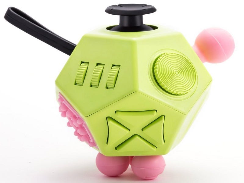 fidget cube green pink toys movie tv tech geeks