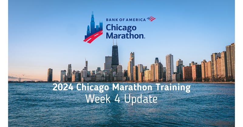 Week 3 Update graphic for Chicago Marathon training
