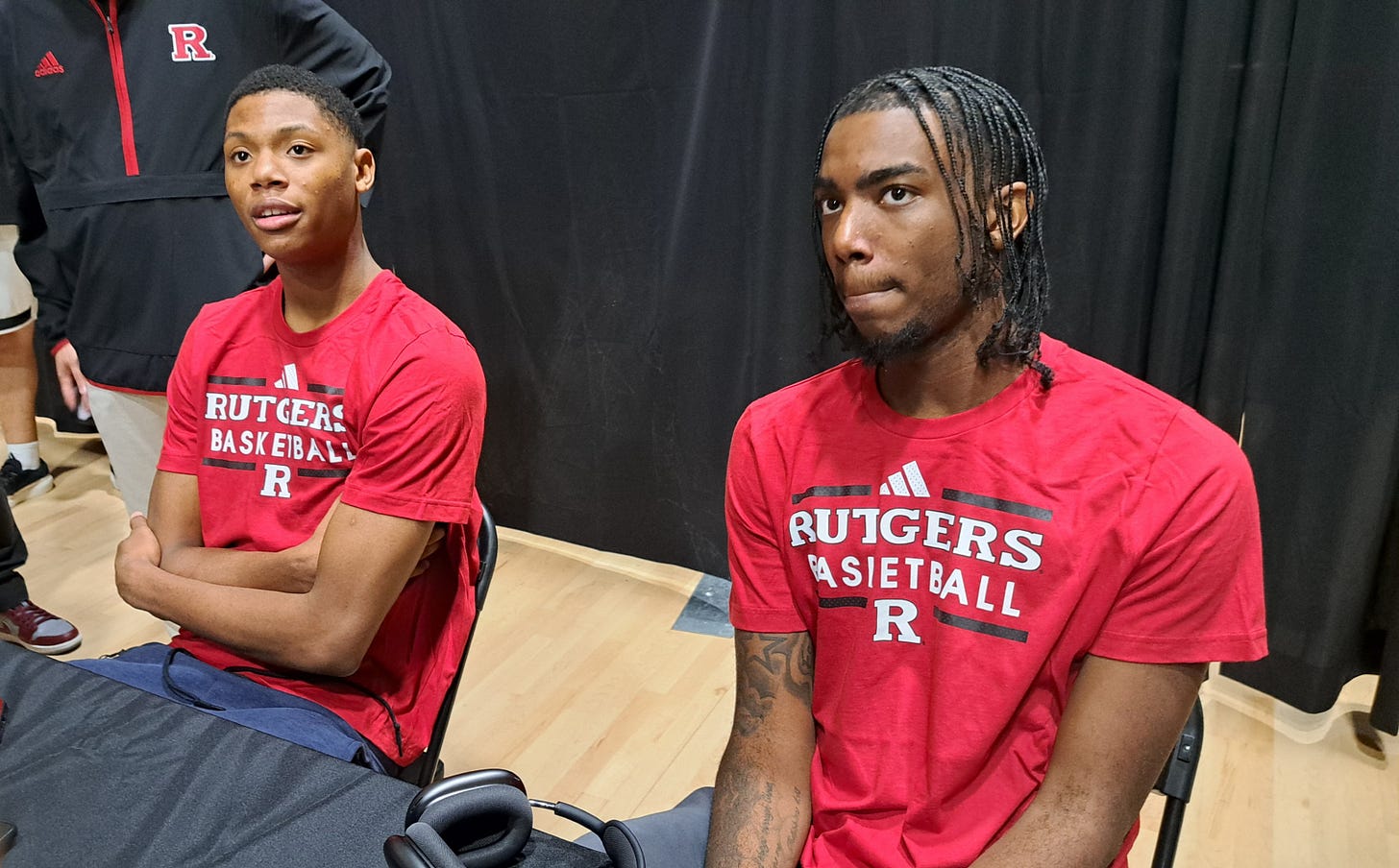 Ace Bailey (left) and Bryce Dortch are two pieces of Rutgers’ highly regarded, five-man freshman class. (Photo by Adam Zielonka)