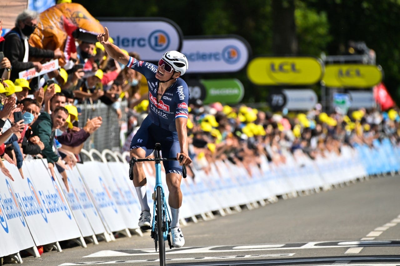 Mathieu van der Poel vence a segunda etapa do Tour de France e assume a  camisa amarela - Surto Olímpico