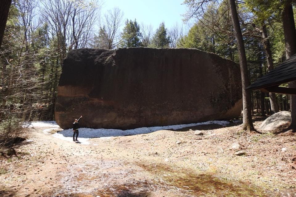 Weighing in at 12 million pounds, Madison Boulder is the largest glacial  erratic in North America and among the largest boulders in the world.  #geologyrocks⚒ #igersnewengland #newengland_igers : r/HumanForScale