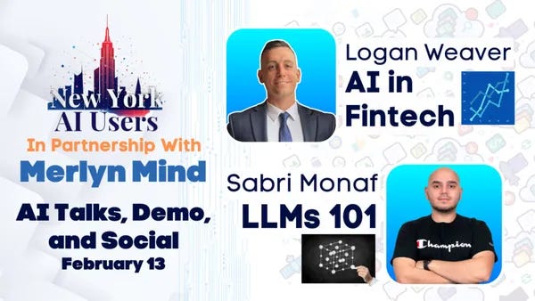 NYC AI Users - AI Tech Talks, Demo & Social: AI in Finance & LLMs 101