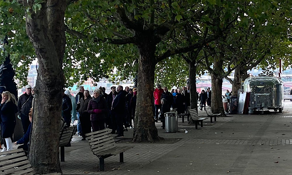 London's Southbank The Queue