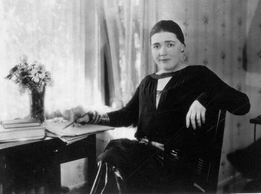 fannie hurst at her desk