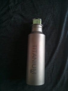 The mouth on the Vargo Titanium bottle is wide enough to accommodate the Steripen Freedom.