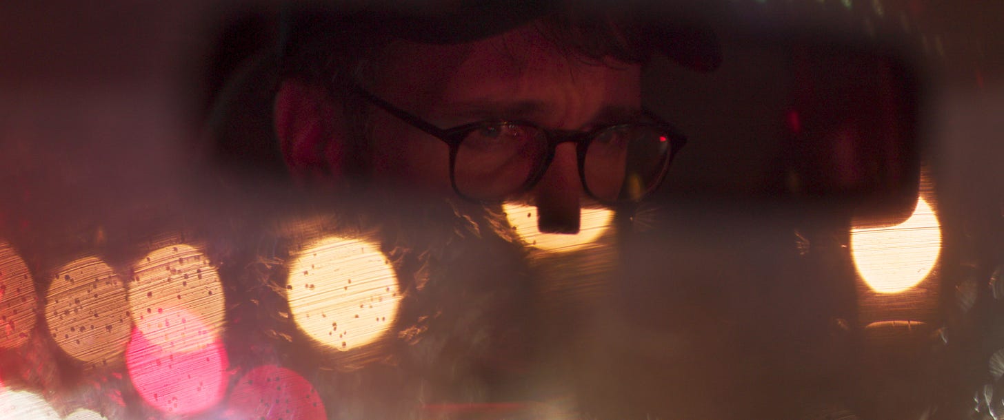 Still from Mister Organ: David Farrier in car