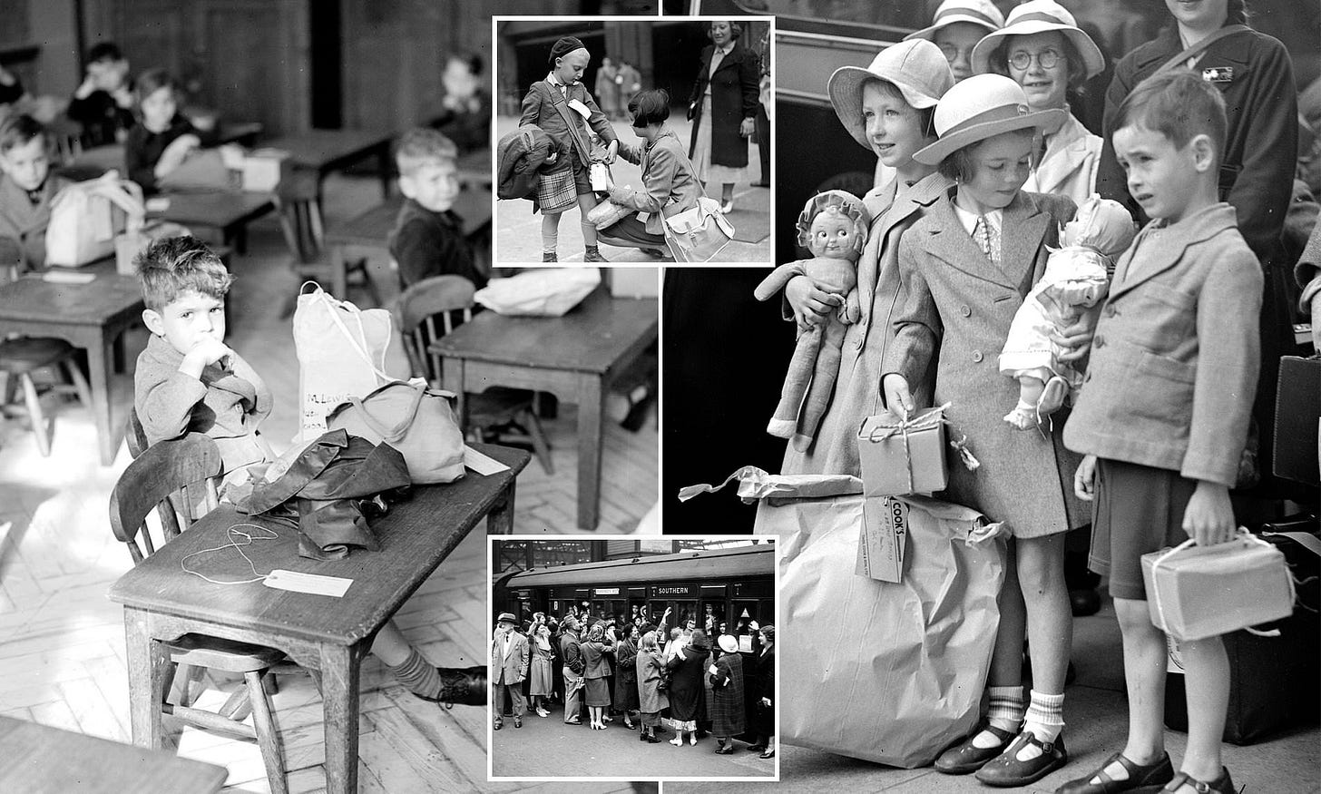 Pictures capture heartbreaking evacuation of children to keep them safe  from bombs of World War Two | Daily Mail Online