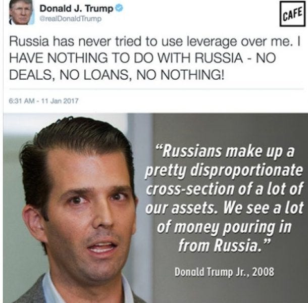 donald trump jr on russia