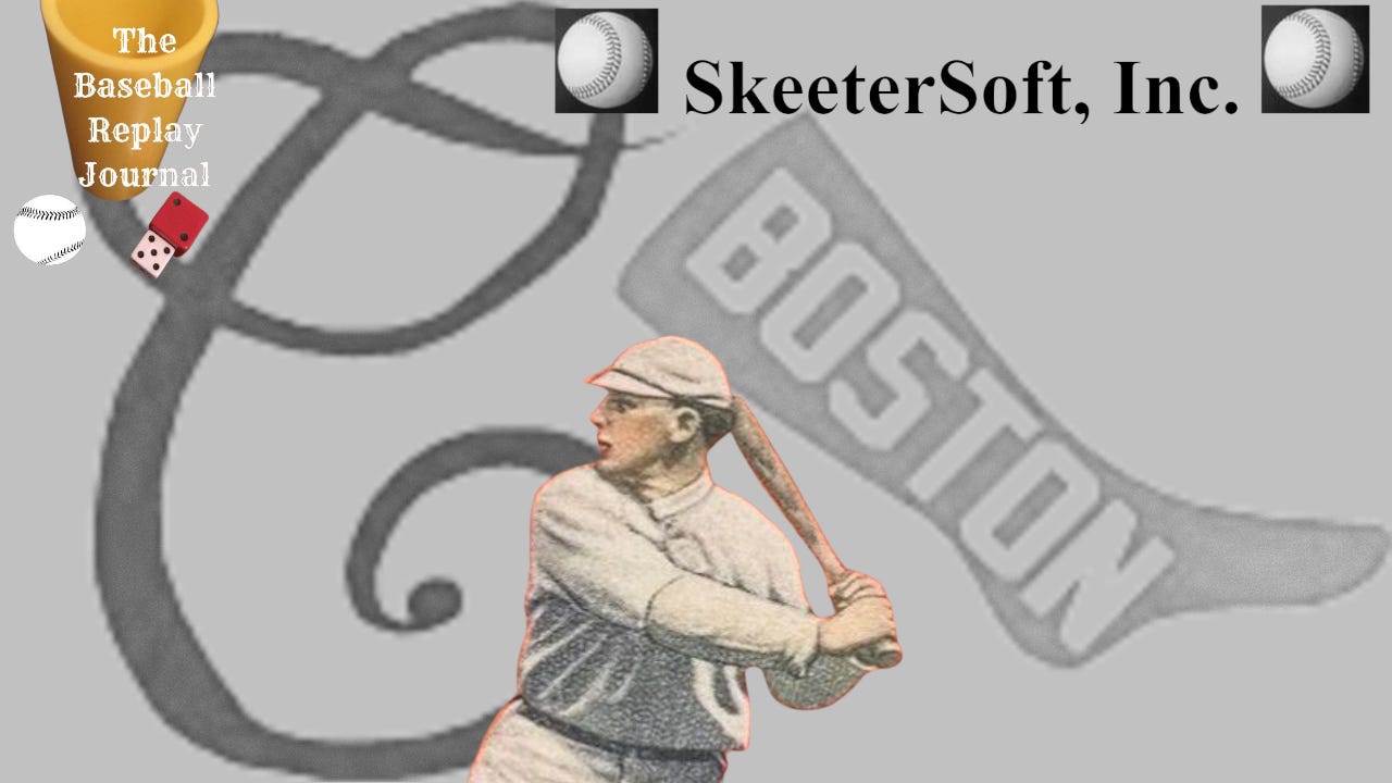 Baseball Replay Journal Results 1908 Skeetersoft NPIII