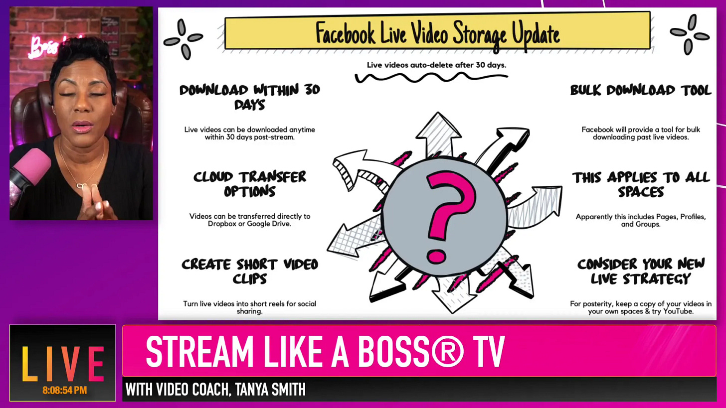 Facebook Live update announcement