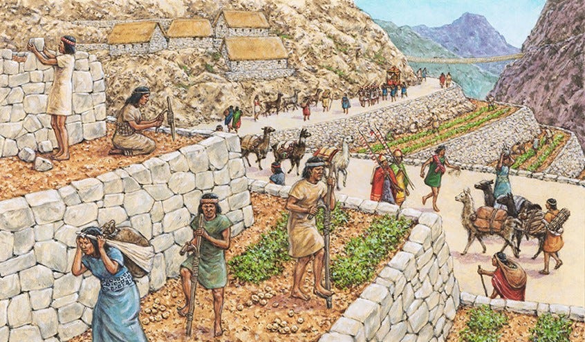 Inca Farming Illustration by Adam Hook | Directory of Illustration