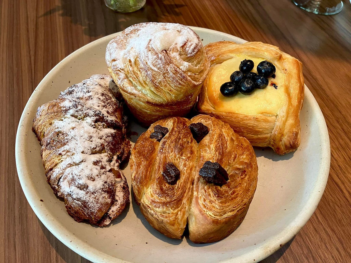 May be an image of turnover, babka, tart and cinnamon roll