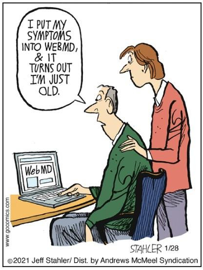 Checking Symptoms in WebMD | Geezer Guff Checking Symptoms in WebMD | Geezer Guff