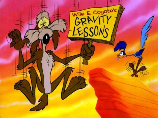 Wile E Coyote gravity lessons