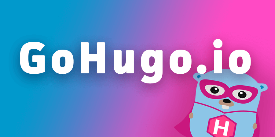 THe Hugo blogging engine logo of a gopher