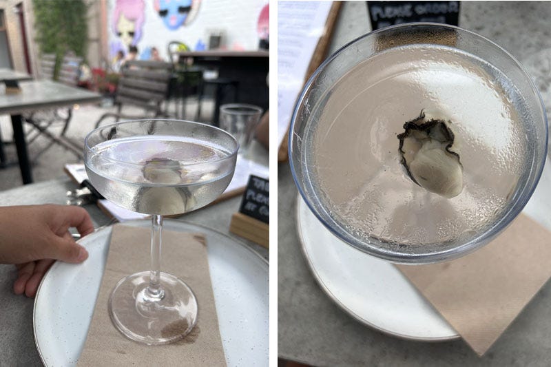 Oyster martini.