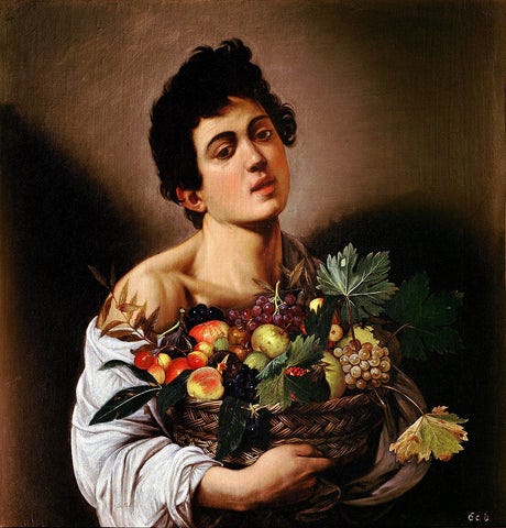 Boy With A Basket Of Fruit & Young Sick Bacchus (Caravaggio) – ATX Fine Arts
