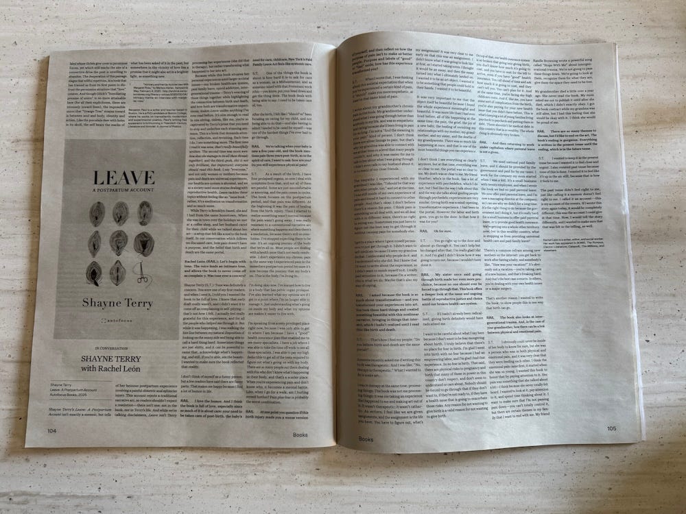LEAVE interview with Rachel León in The Brooklyn Rail