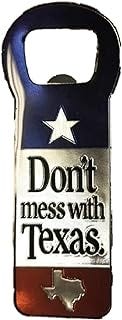 Don't Mess with Texas Metal Bottle Opener Fridge Magnet