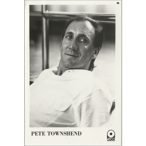 Promo image of Pete Townshend on the release of 'White City'