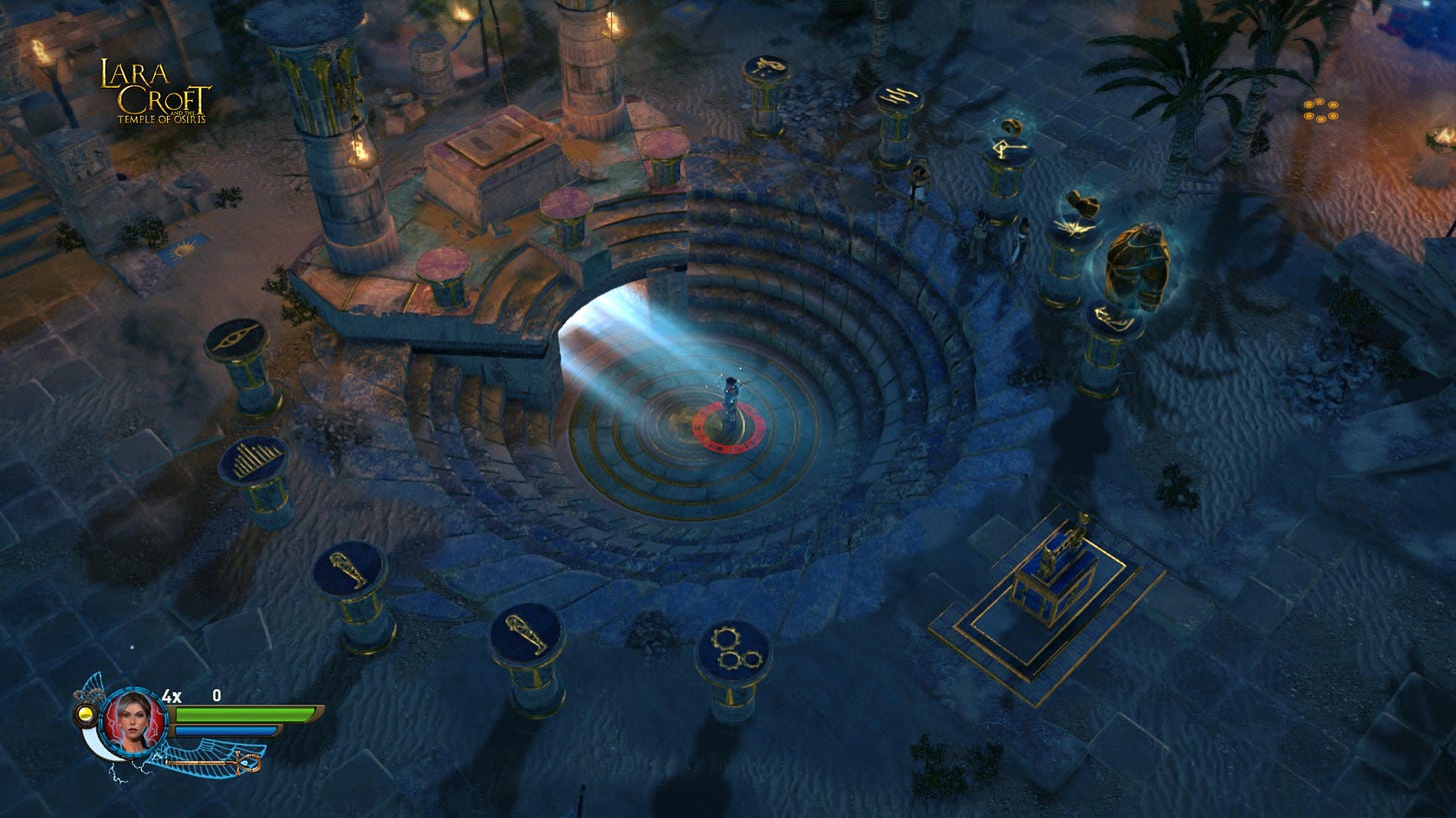 Στο κεντρικό hub του Lara Croft and the Temple of Osiris