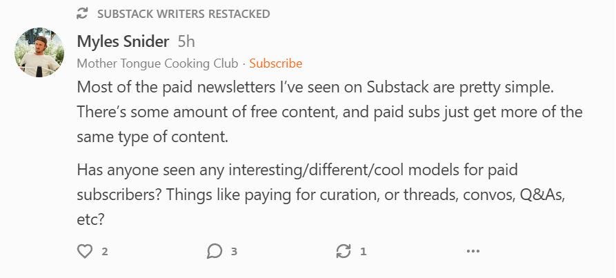 A writer looking for new ideas about growing paid subscribers on Substack.